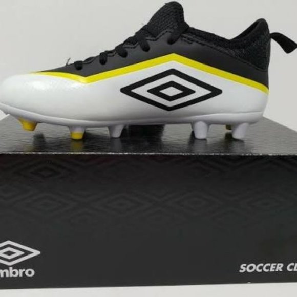 Umbro Pivot Kids Soccer Cleats Black/White/Yellow - Picture 3 of 10